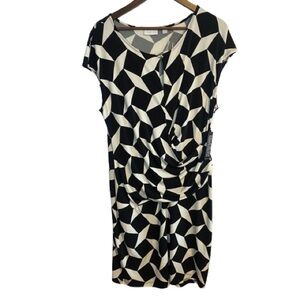 New York & Co Geometric Black and White Dress